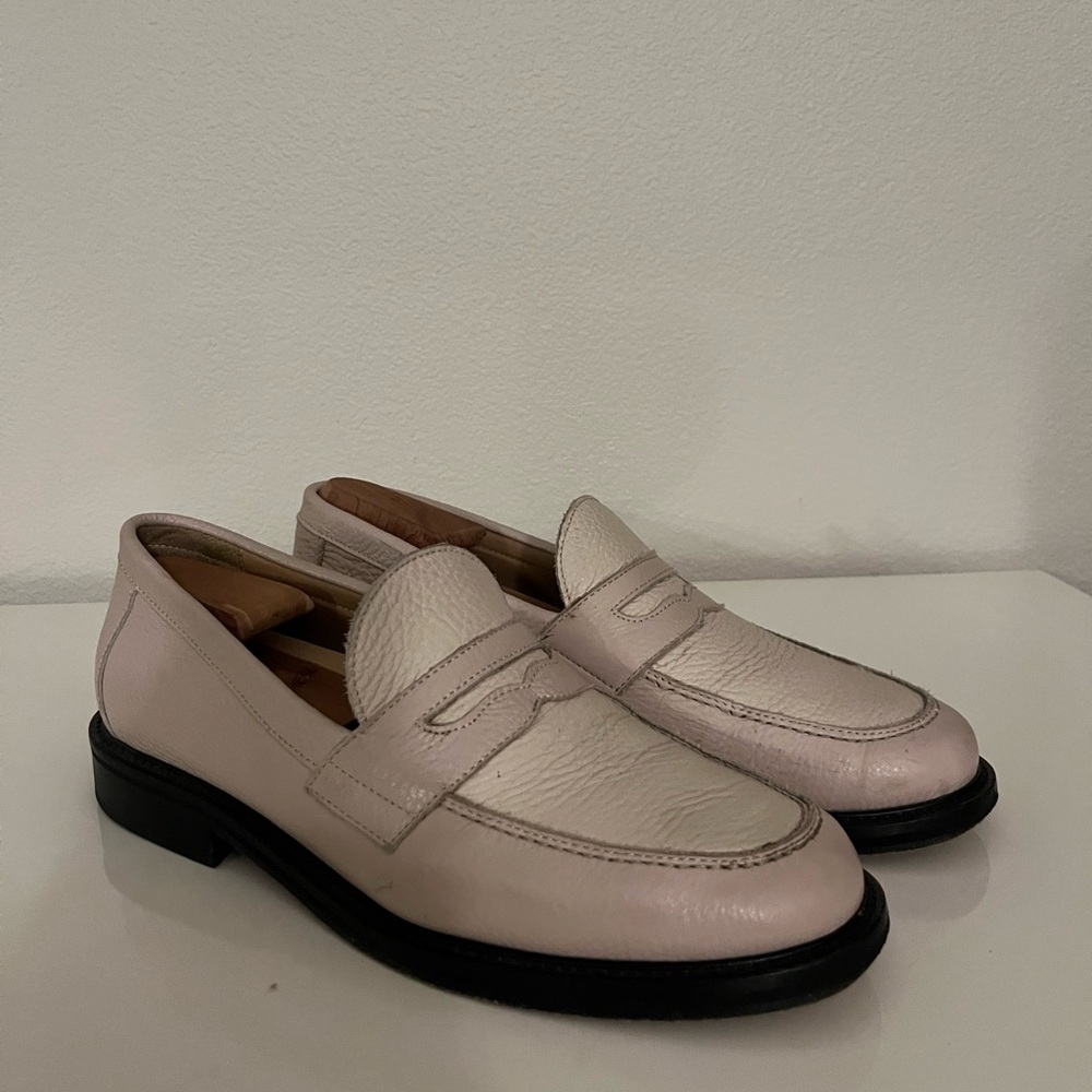 Aime Leon Dore Men's Loafers in Light Pink and Cream